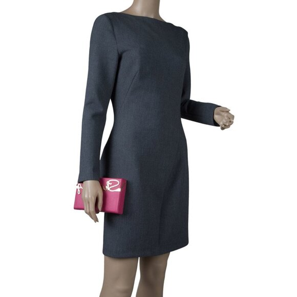 Charlotte Olympia Shocking Pink Leather Box Clutch Purse w/ Large Mirror - Picture 3 of 6